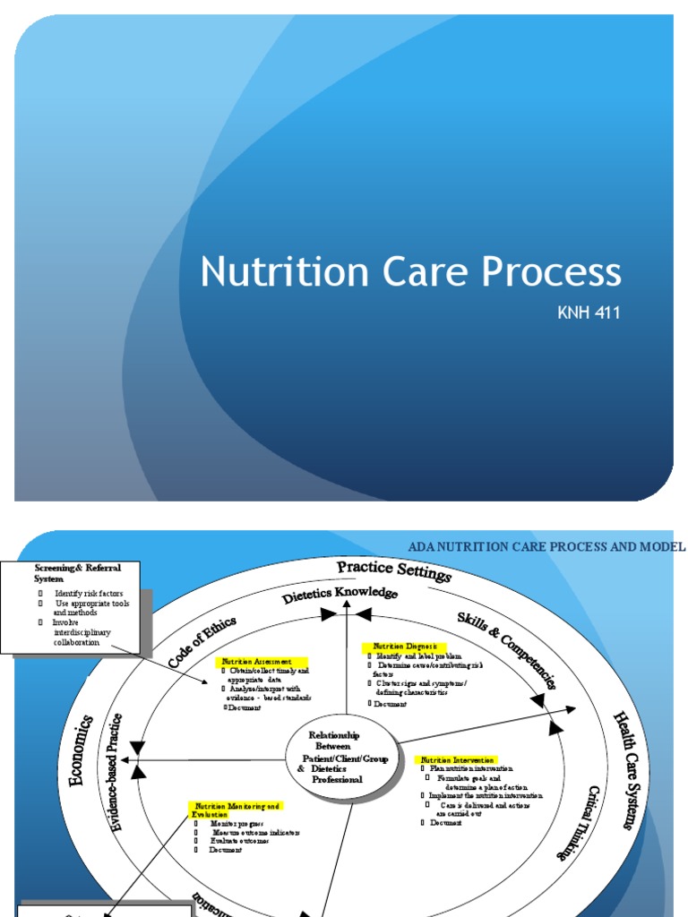 Nutrition Care Process PDF Medical Diagnosis Nutrients