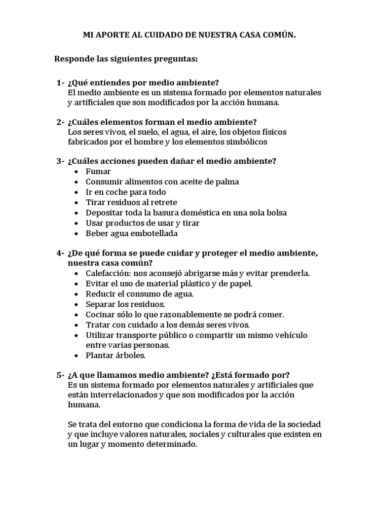 Cuidado del Medio Ambiente y Acción Comunitaria | PDF | Residuos | Agua