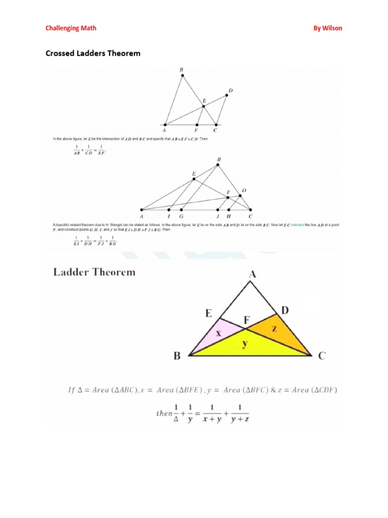 Crossed Ladders Theorem PDF
