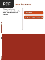 System of Linear Equations