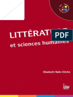 Litterature Et Sciences Humaine - Elisabeth Rallo Ditche