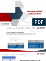 Certificación y mediciones ópticas de red PON