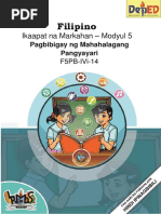 Grade 5 DLL FILIPINO 5 Q4 Week 1 | PDF