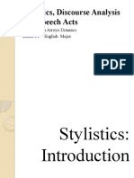 Donasco - Stylistics, Discourse Analysis and Speech Acts
