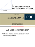TG-2106 Instrumentasi Geofisika Institut Teknologi Sumatera: Sistem Kontrol