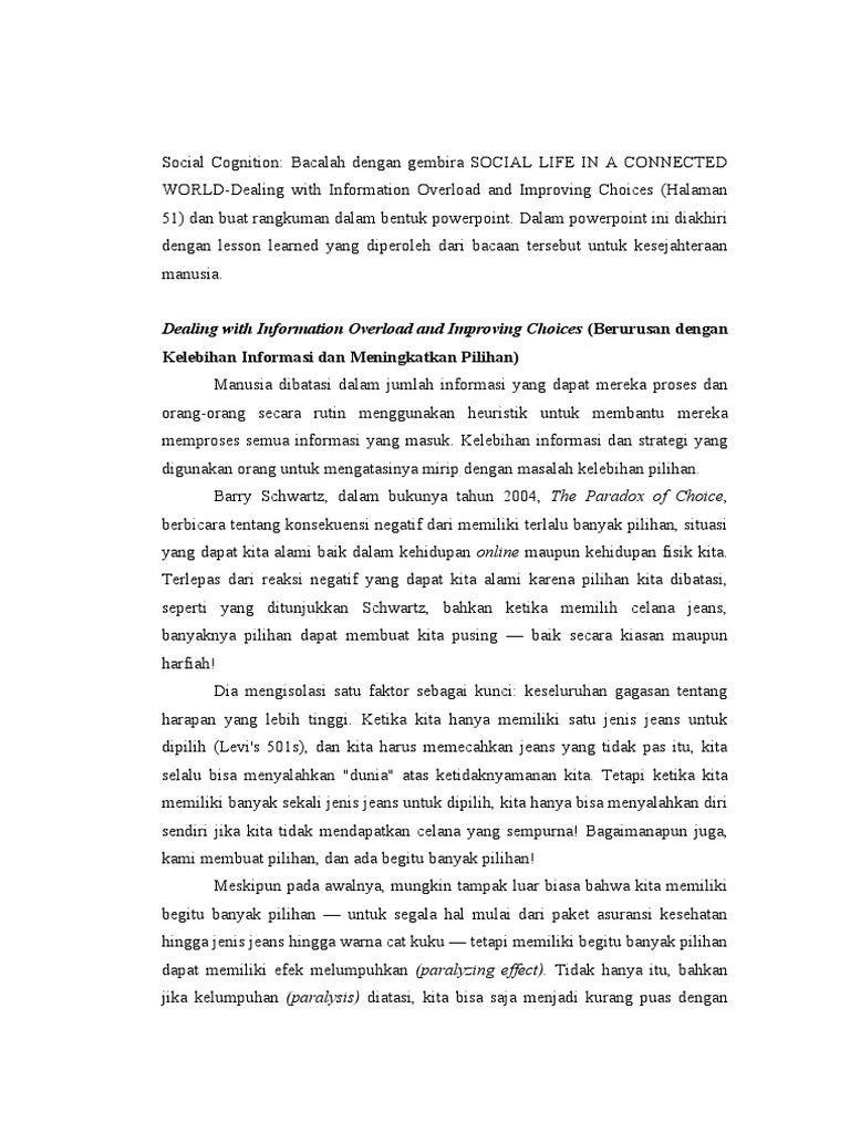 Social Life In Connected World Pdf