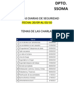 CHARLAS DIARIAS DE SEGURIDAD 20.09 Al 03.10