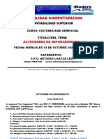 ACTIVIDADES DE REFORZAMIENTO Semana 7 MARTES 22.10.2021