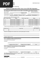 Request For Registration of MSC Course Across EEE MSC Programmes