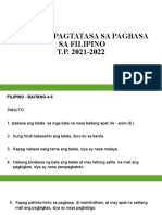 Paunang Pagtatasa Sa Pagbasa Sa Filipino.2021-2022