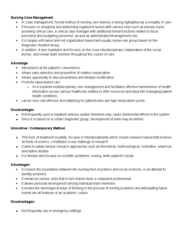 Case Management and Innovative | PDF | Nursing | Interdisciplinarity