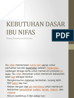 Kebutuhan Dasar Ibu Nifas