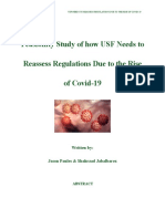 Feasibility Study of How USF Needs To Reassess Regulations Due To The Rise of Covid-19
