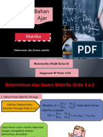 Determinan dan Invers Matriks Ordo 2x2