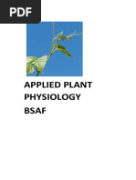 Applied Plant Physiology Bsaf