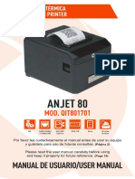 MINI PRINTER TERMICA ANJET 80 Manual de Usuario