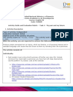 Activities Guide and Evaluation Rubric - Unit 2 - Task 4 - My Past and My Future