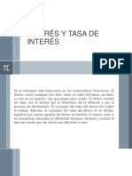 Interés y Tasa de Interés