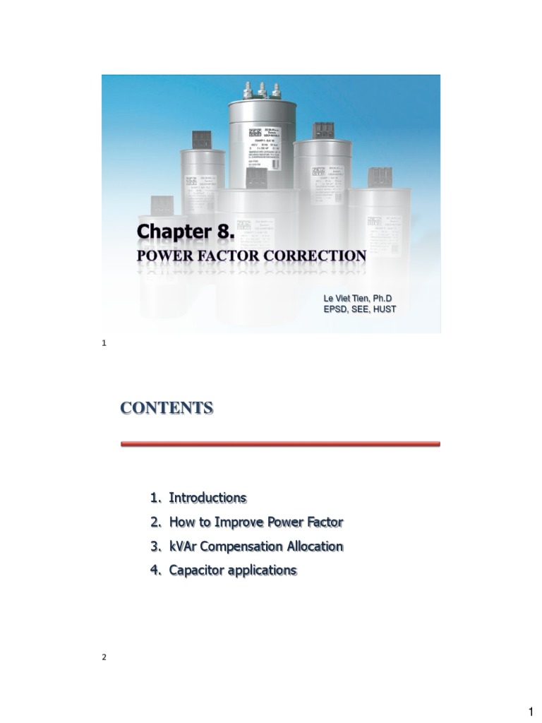 Power Factor Correction Techniques | PDF | Capacitor | Manufactured Goods