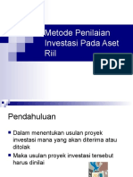 2.2 Metode Penilaian Investasi Pada Aset Riil