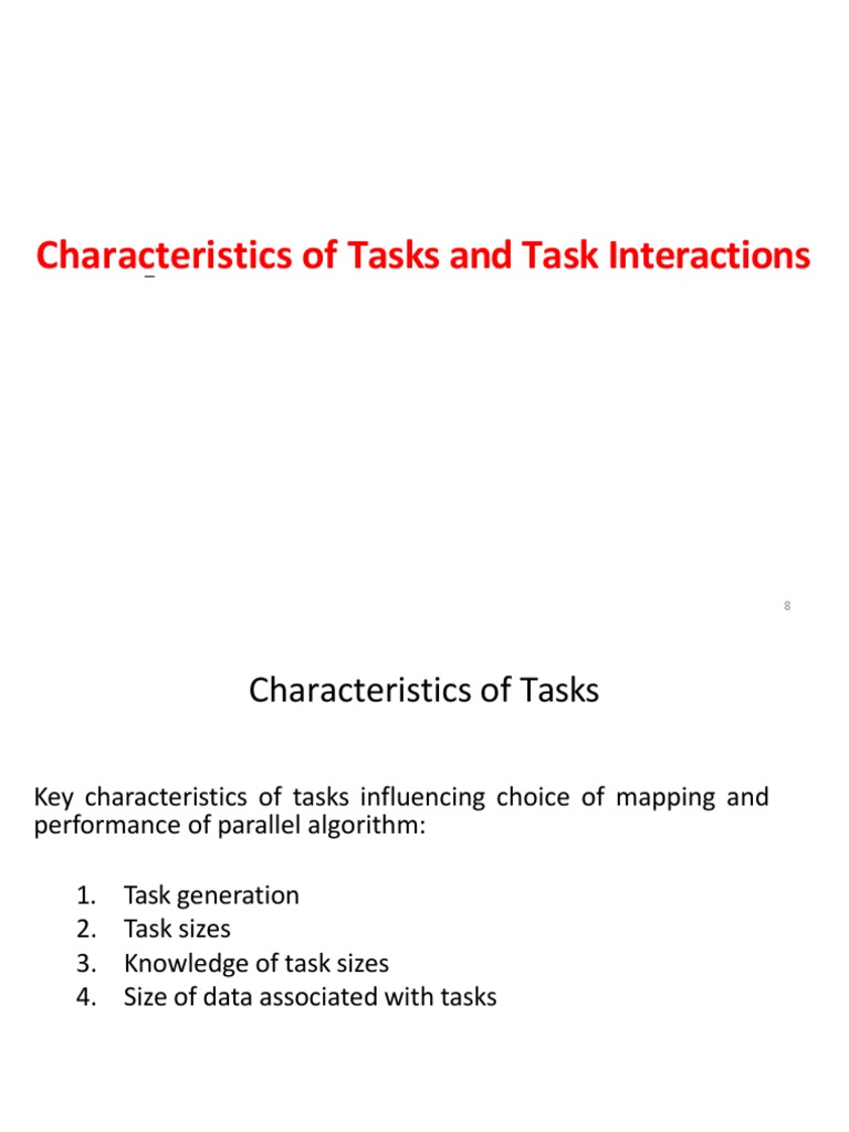 Characteristics of Tasks and Task Interactions | PDF | Computing ...
