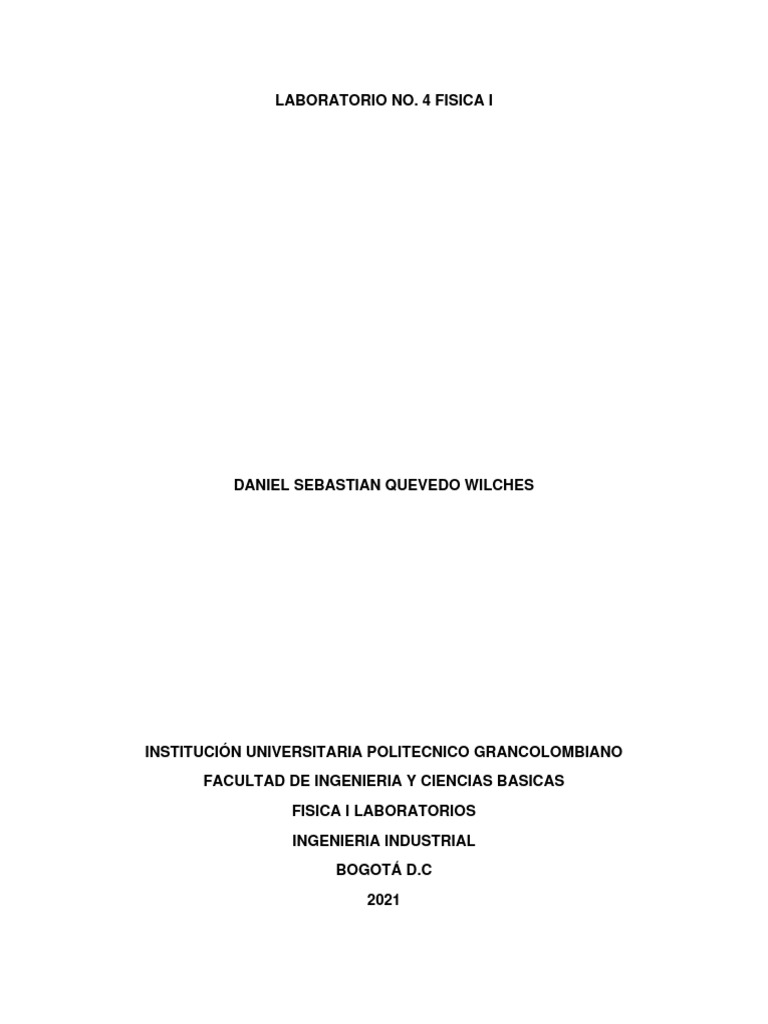 Lab 4 Fisica Daniel Quevedo PDF Arduino Ingeniería