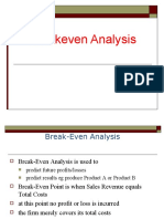 Breakeven Analysis111