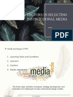 3 - Factors in Selecting Instructional Media