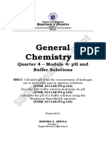 General Chemistry 2: Quarter 4 - Module 4: PH and Buffer Solutions