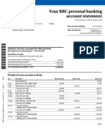 Your RBC Personal Banking Account Statement