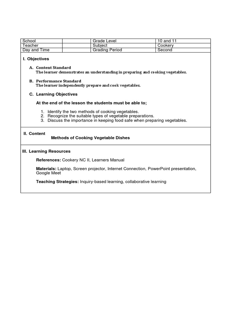 Methods of Cooking Vegetable Dishes Understanding MoistHeat and Dry