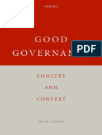 Good Governance Concept and Context Oxford