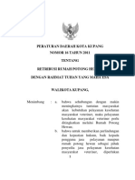 Retribusi Rumah Potong Hewan Kota Kupang