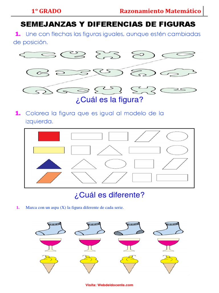 Figuras: Semejanzas y Diferencias | PDF, image size:768x1024