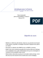 Mathématiques Pour La Finance Définition, Evaluation Et Couverture Des Options Vanilles Version 2012