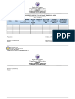 Accomplishment Report Template For School Year 2021 2022