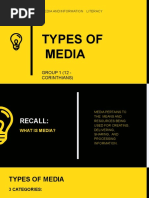 Types of Media: Media and Information Literacy