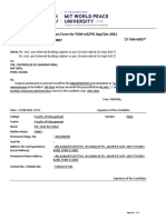 Examiniation Form For FOM-UG/PG Sep/Oct 2021 Application No. 21106A-00007