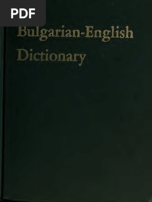 Dicionário Búlgaro Inglês Completo PDF Grammatical Gender  