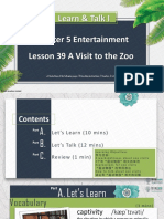 Learn & Talk I: Chapter 5 Entertainment Lesson 39 A Visit To The Zoo