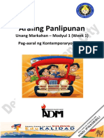 Araling Panlipunan: Unang Markahan - Modyul 1 (Week 1) Pag-Aaral NG Kontemporaryong Isyu