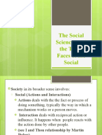 The Social Sciences and The Three Faces of The Social