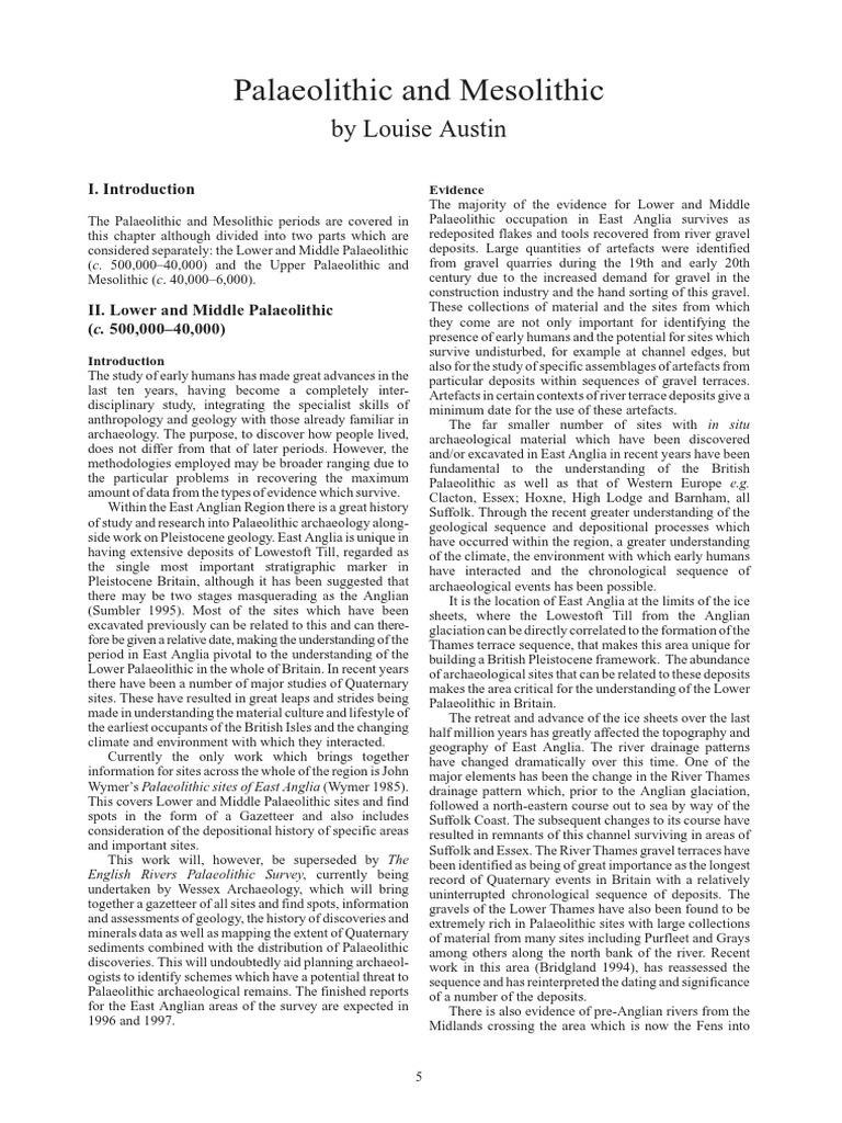 Palaeolithic and Mesolithic: by Louise Austin | PDF | Paleolithic ...