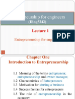 Chapter One Enterpreneurship