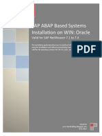 Install SAP ABAP Systems on Windows with Oracle Database