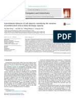 Consolidation Behavior of Soft Deposits Considering The Variation Considering Variation in PVD Discharge Capacity - Deng - Et - Al - 2014