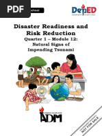 Disaster Readiness and Risk Reduction: Quarter 1 - Module 12: Natural Signs of Impending Tsunami