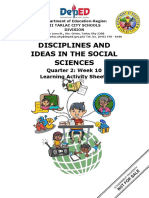 Disciplines and Ideas in The Social Sciences: Quarter 2: Week 10 Learning Activity Sheets