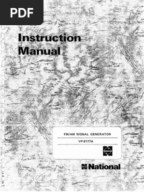 National VP-8177a Fm-Am Signal Generator | PDF