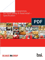 Prerequisite Programmes For Food Safety in Food Retail - Specification